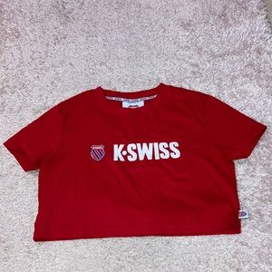 K Swiss Red Crop Top